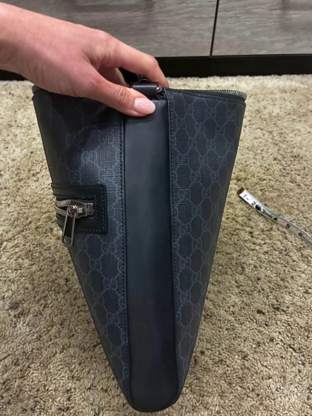 Authentic Gucci GG Black Messenger Bag
